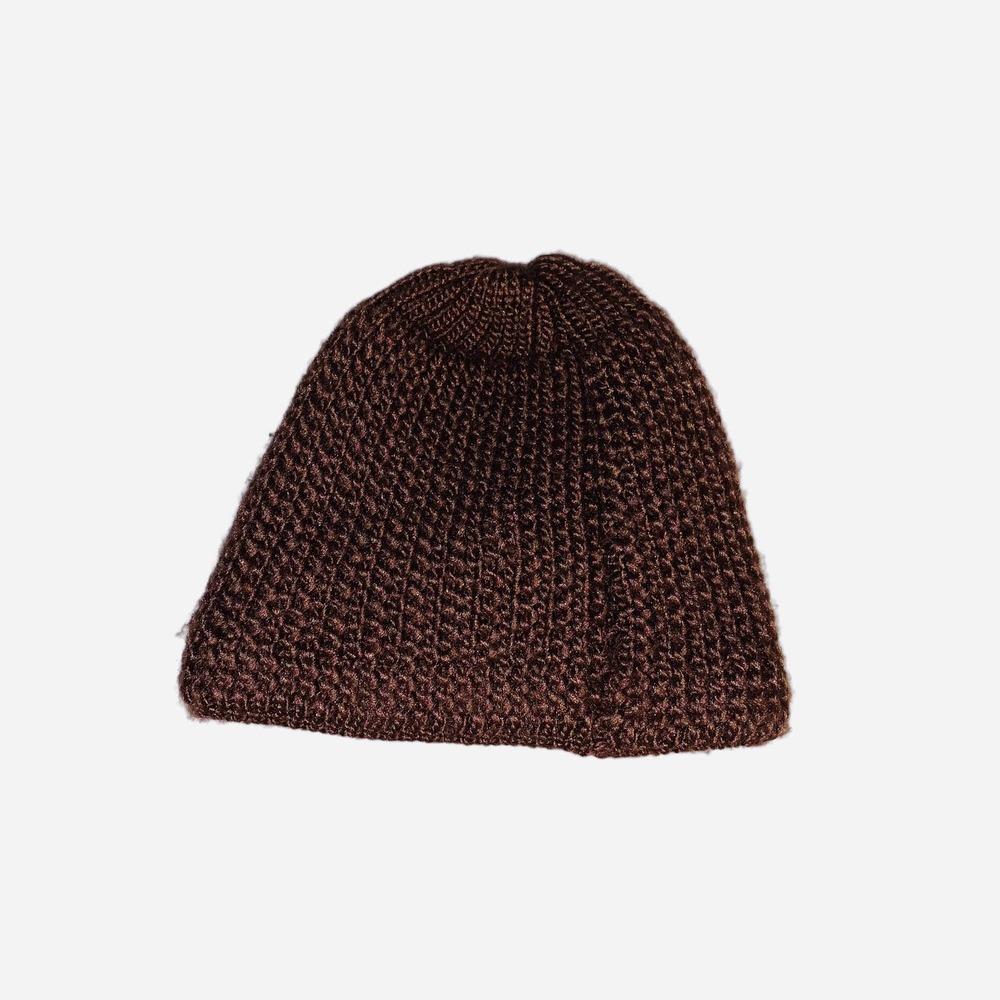 Knitted beanie with flowers - Picture 4 of 5